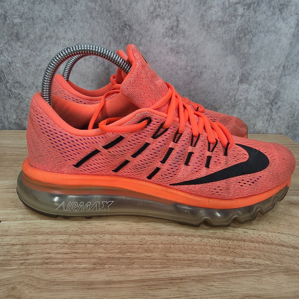 Nike Air Max 2016 Running Shoes Women 8 Hyper Orange Sneakers Trainer 806772-800